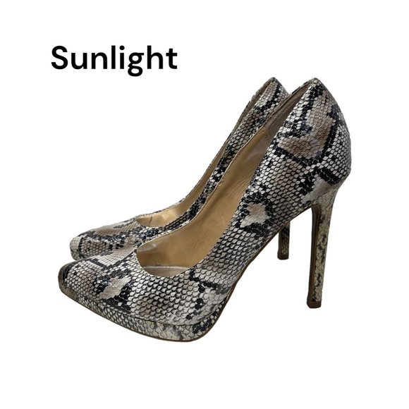 Report Tashi Women Faux Leather Snake textured Stiletto Heel SZ 6-COCKTAIL HEELS - Picture 1 of 15